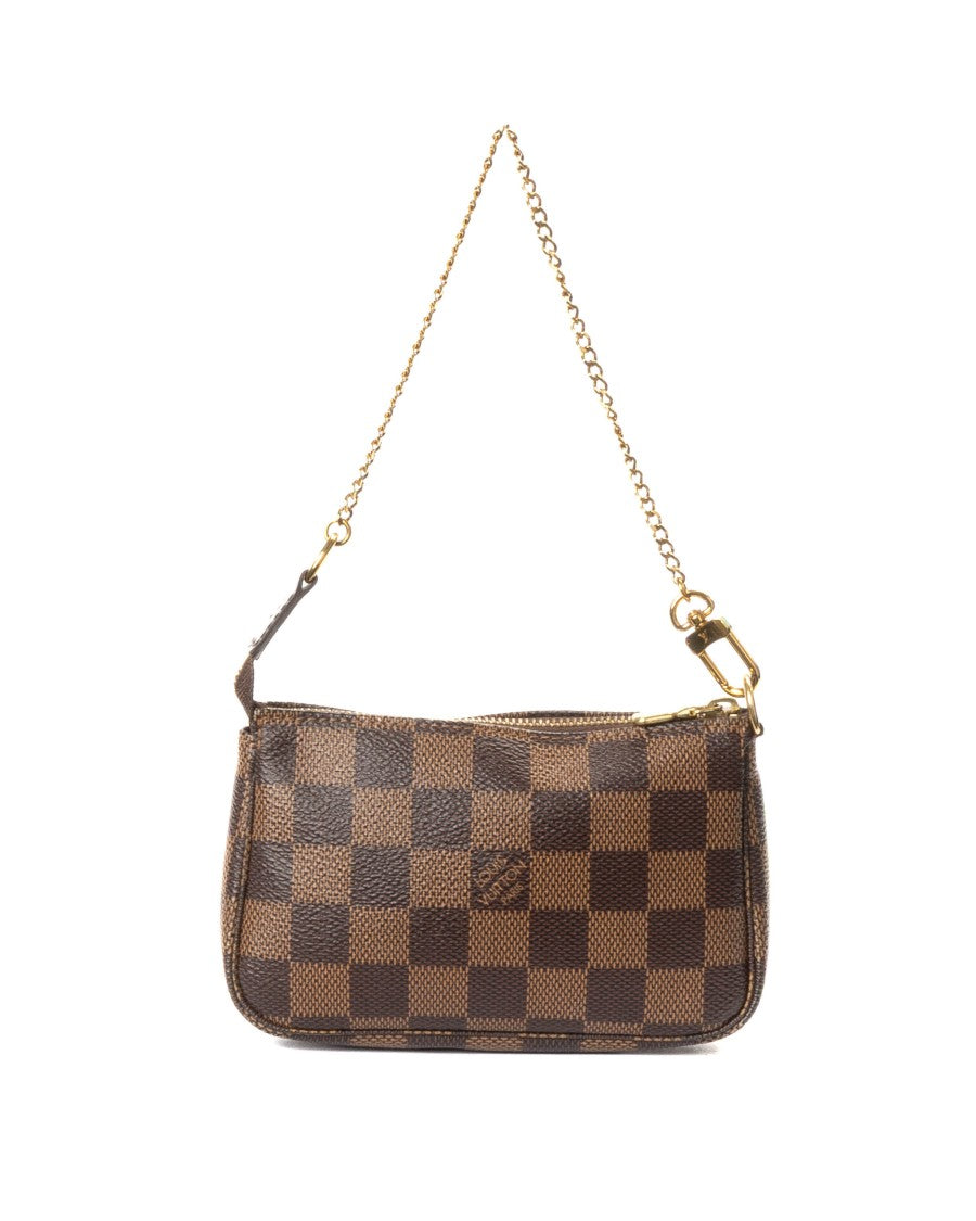 Louis Vuitton Brown Mini Accessoires Damier Ebene Canvas Clutch