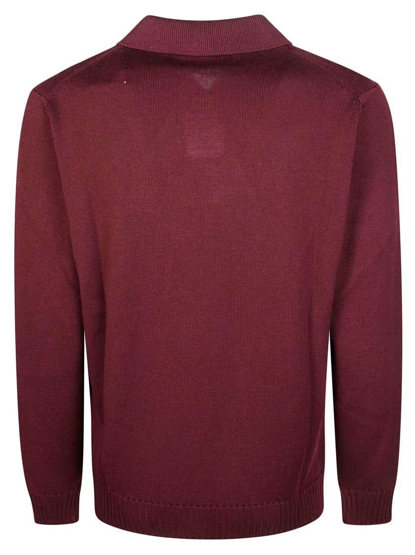 Filippo De Laurentiis F8 Long-Sleeve Knit Polo Sweater