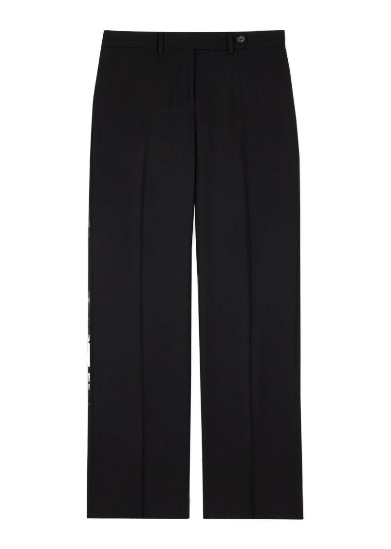 Paul Smith Bootleg Fit Black Trousers With Crease-Resistant Finish