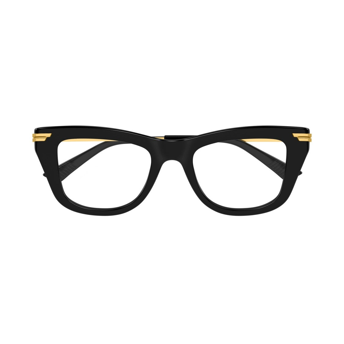 Bottega Veneta Bv1370o Rectangular Black Acetate Eyeglasses