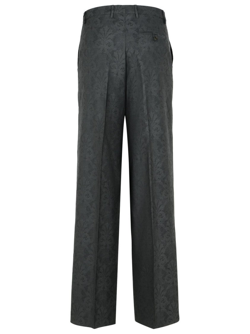 Etro Grey Wool Trousers