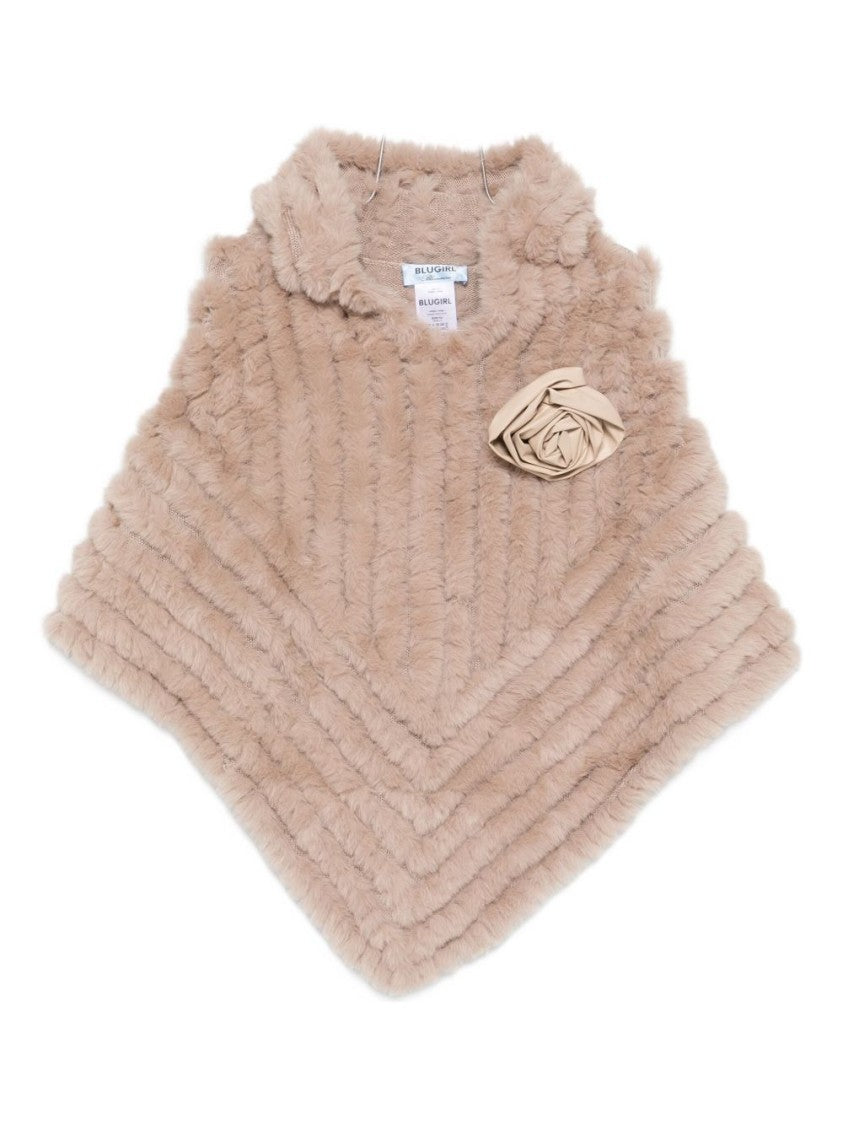 Blugirl Tailored Black Cape With Minimalist Design And Structured Silhouette