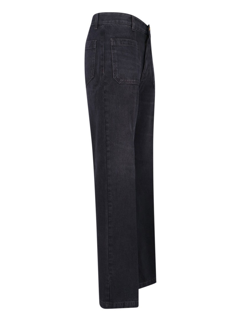 Seafarer Straight Cut Black Jeans With Five-Pocket Design