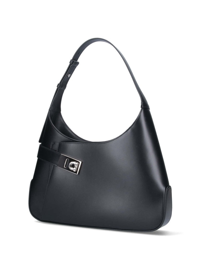 Ferragamo "Hobo L" Shoulder Bag – Black