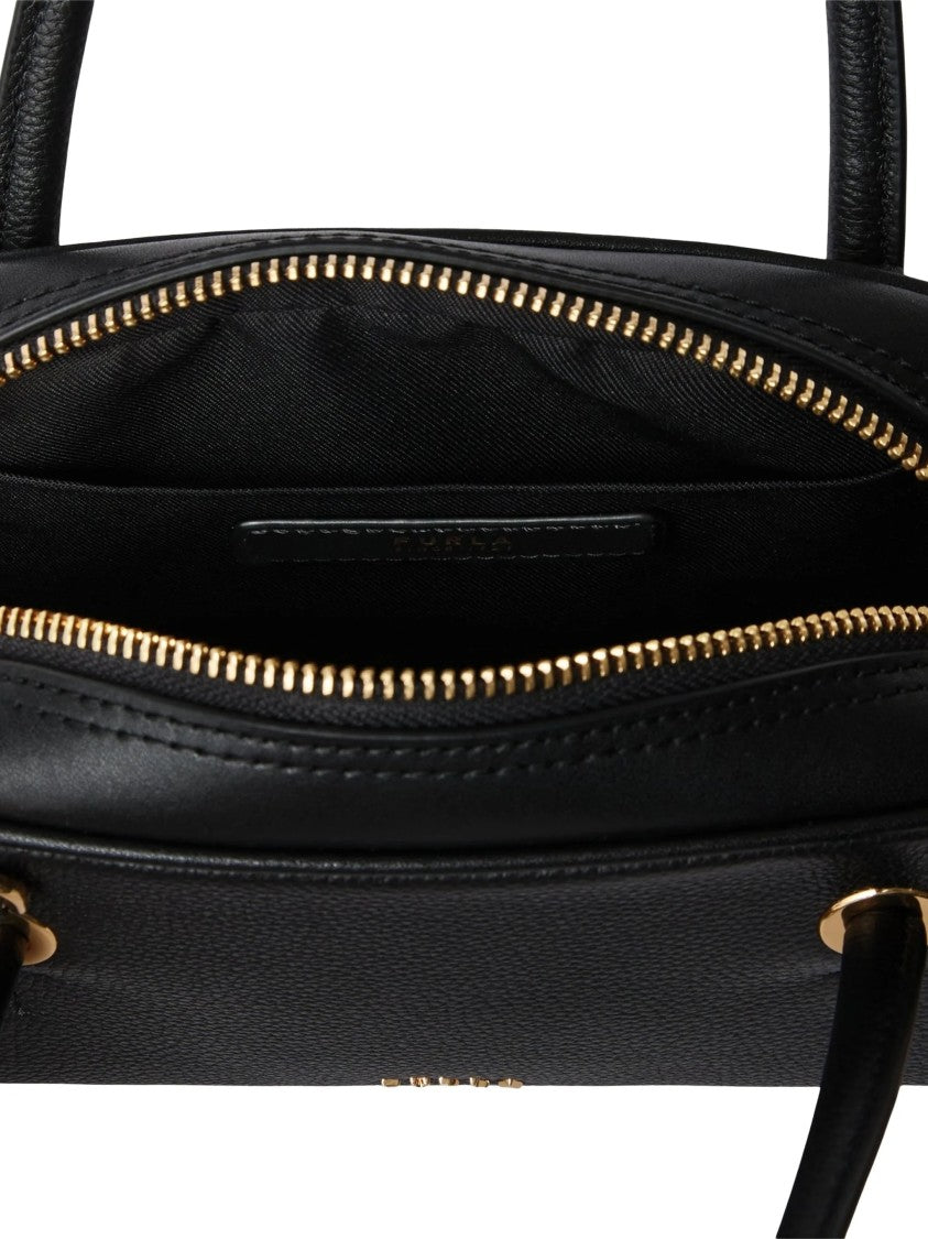 Furla Poppy Mini Pebbled Bow Shoulder Bag
