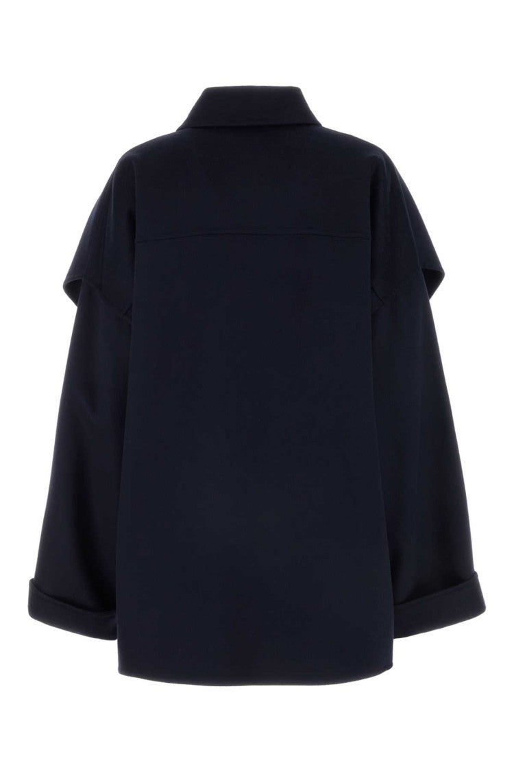 Bottega Veneta Midnight Blue Wool Blend Coat