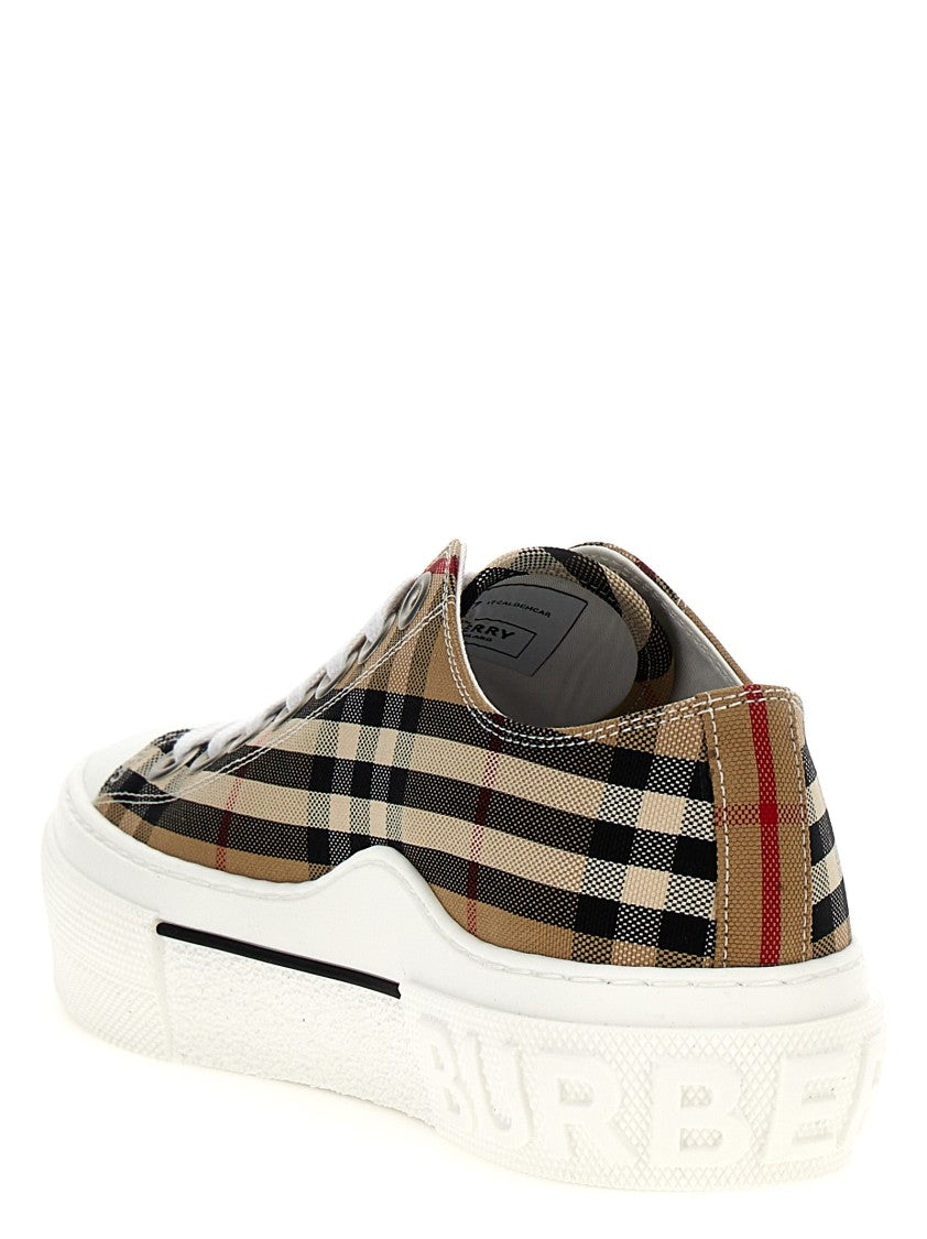 Burberry Check Print Canvas Sneakers