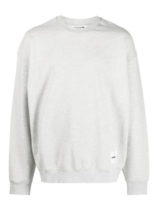 Jil Sander Relaxed Fit Grey Cotton Long-Sleeve Sweatshirt