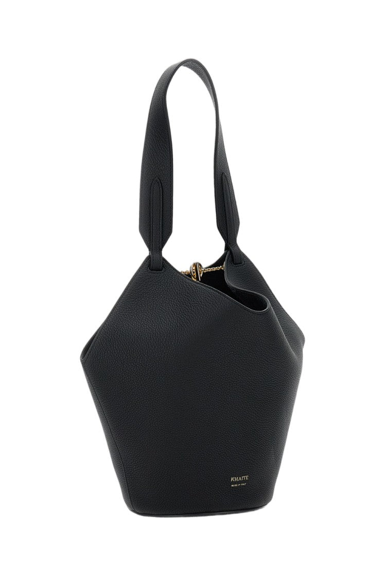 Khaite Pebbled Calfskin Mini Tote Bag With Jewelled Clasp