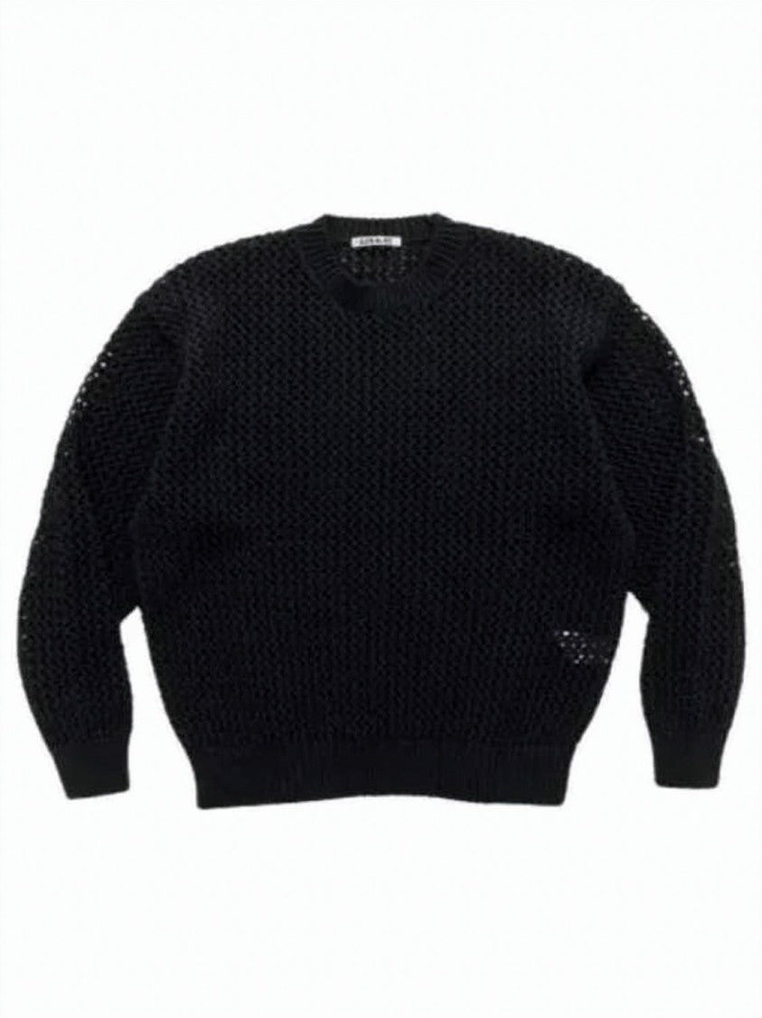 Auralee Textured Knit Sweater With Relaxed Fit