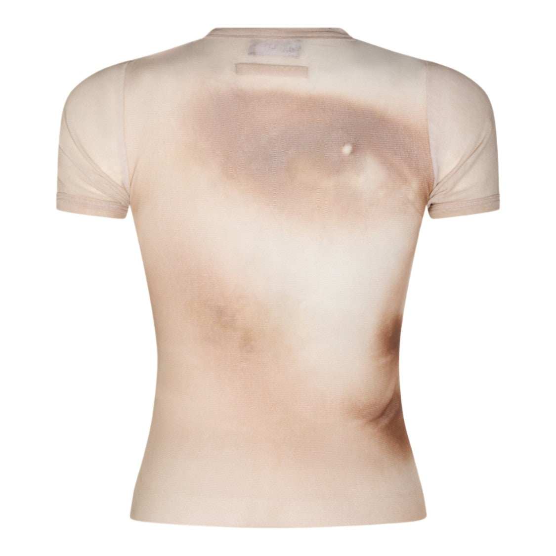 Jean Paul Gaultier Artistic Eye Print Fitted Short-Sleeve Top