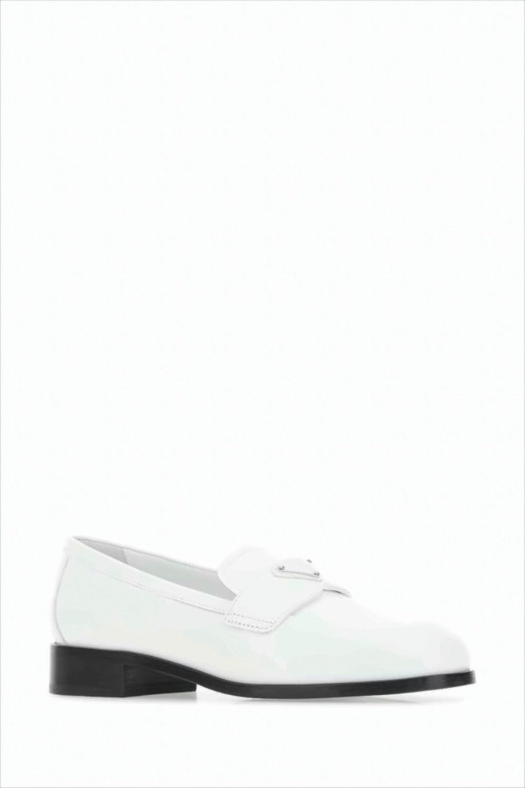 Prada Minimalist White Calf Leather Loafers