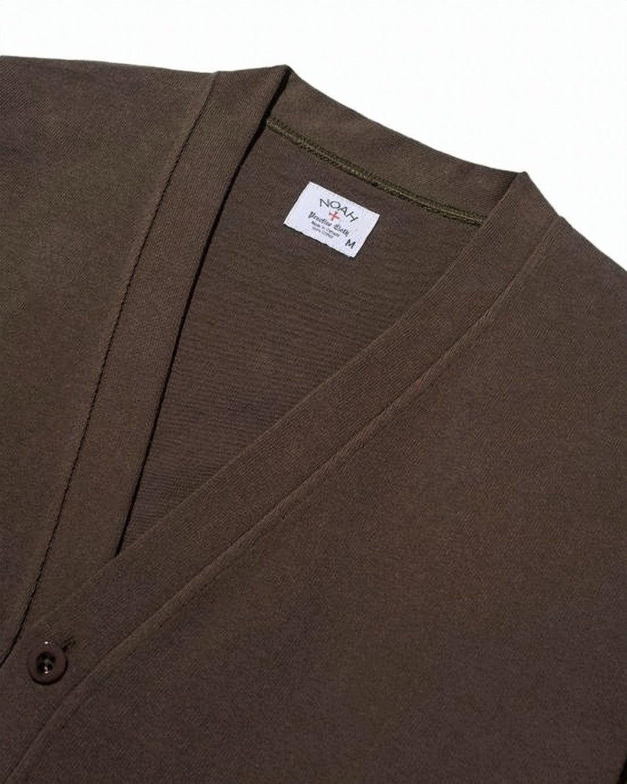 A.P.C. V-Neck Button-Down Knit Cardigan In Rich Brown
