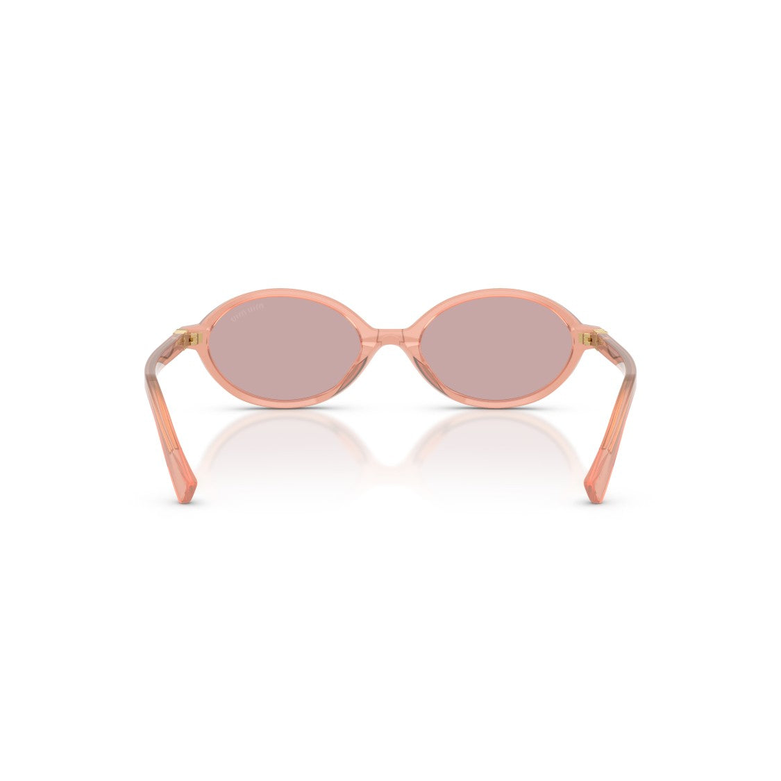 Miu Miu 0Mu 04Zs Translucent Acetate Oval Sunglasses