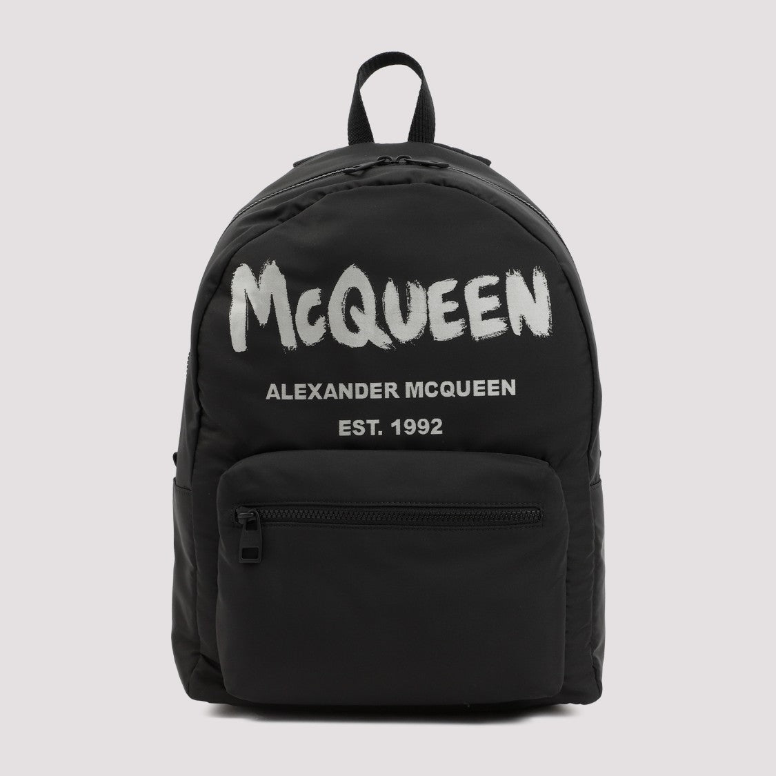 Alexander Mcqueen Black Graffiti Metropolitan Printed Backpack