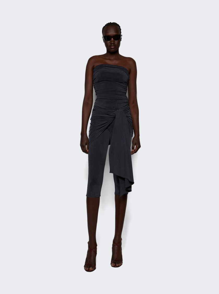 Alexander Wang Prestyled Strapless Wrap Catsuit Grey