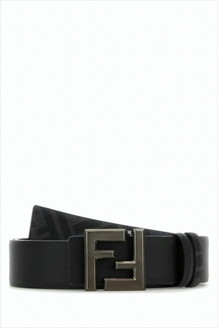 Fendi Calf Leather Belt With Distinctive Double-F Logo Buckle