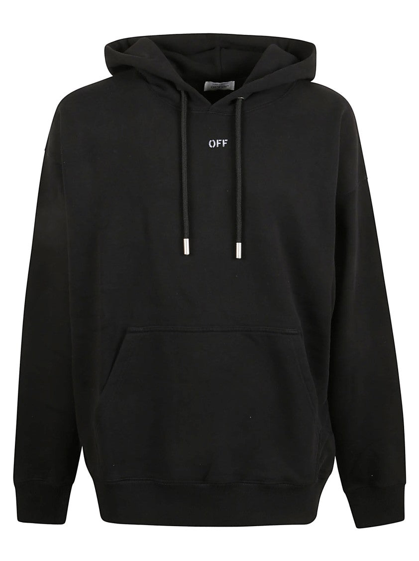Off-White Stencil Arrow Graphic Hoodie With Premium Cotton Construction