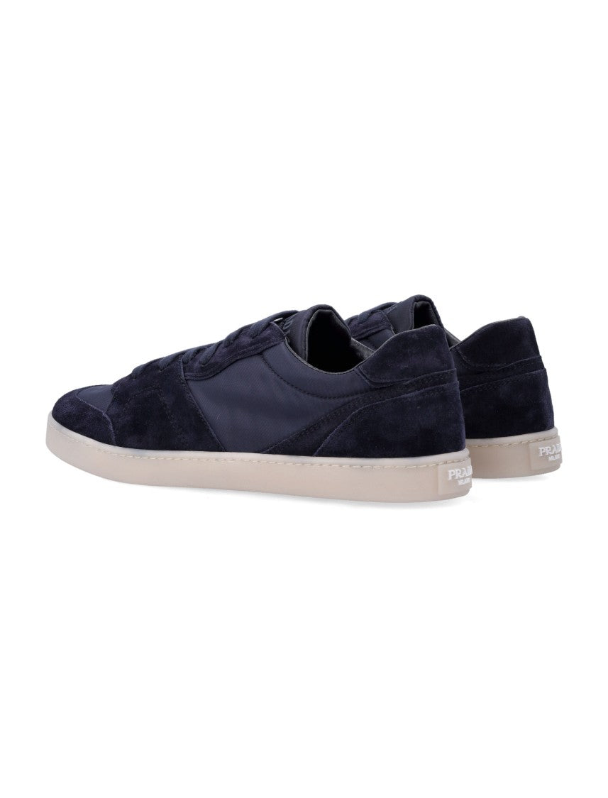 Prada Suede And Re-Nylon Sneakers With Rubber Cupsole