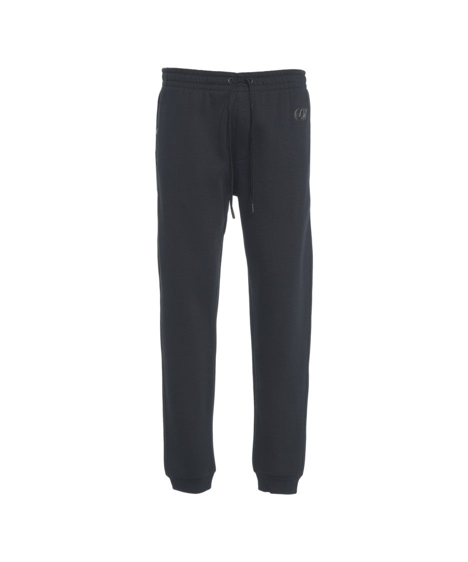 Alpha Tauri Minimalist Black Joggers With Adjustable Drawstring And Ribbed Cuffs