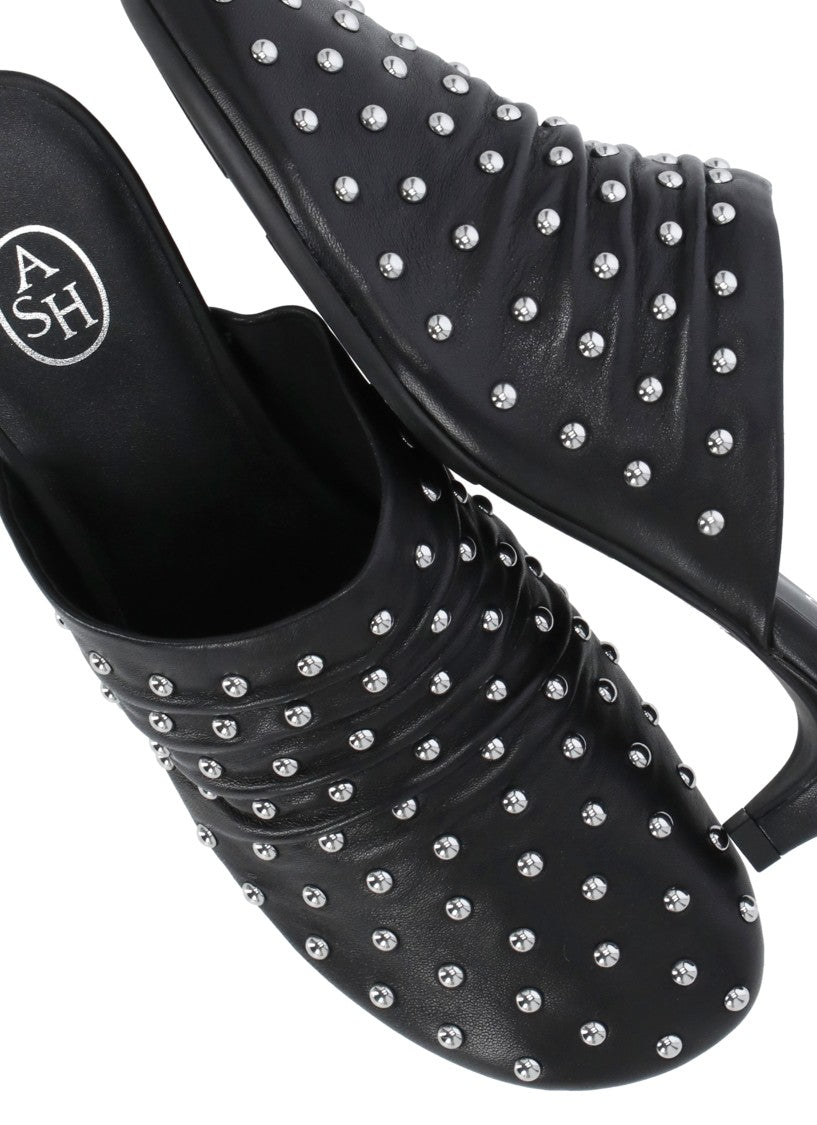 Ash Black Eloise Studded Leather Sabot