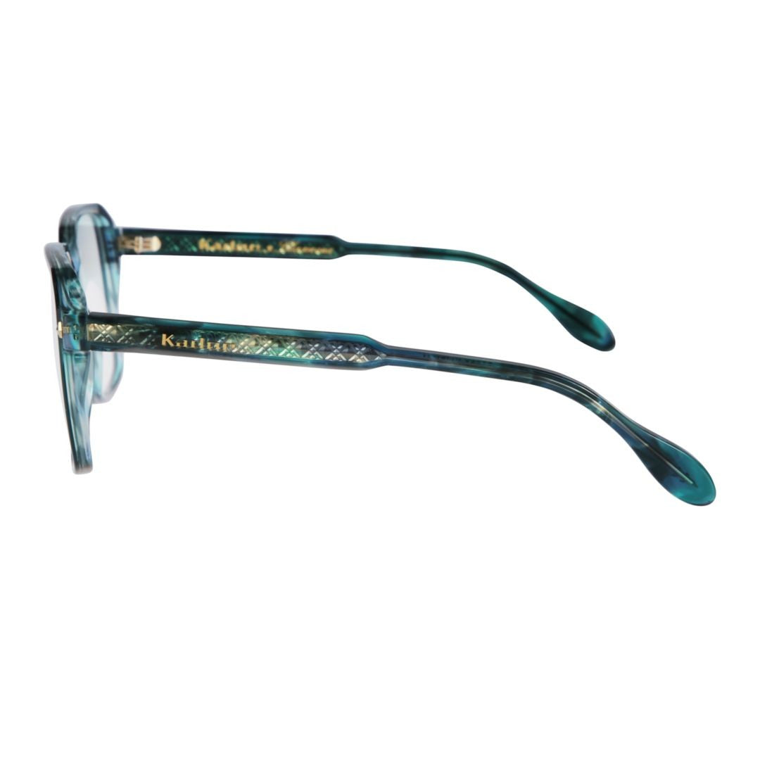 Kador Lisa Glamour/N Oversized Square Frame Eyeglasses In Translucent Deep Green