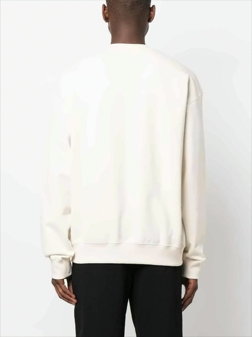 Jil Sander Long-Sleeve Crewneck Sweatshirt With Ribbed Detailing