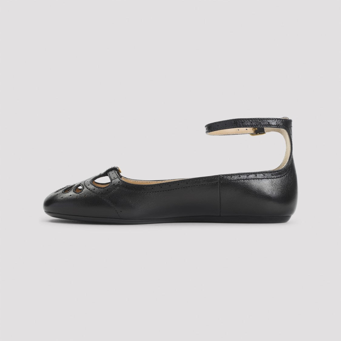 Chloé Black Leather Misty Ballerinas