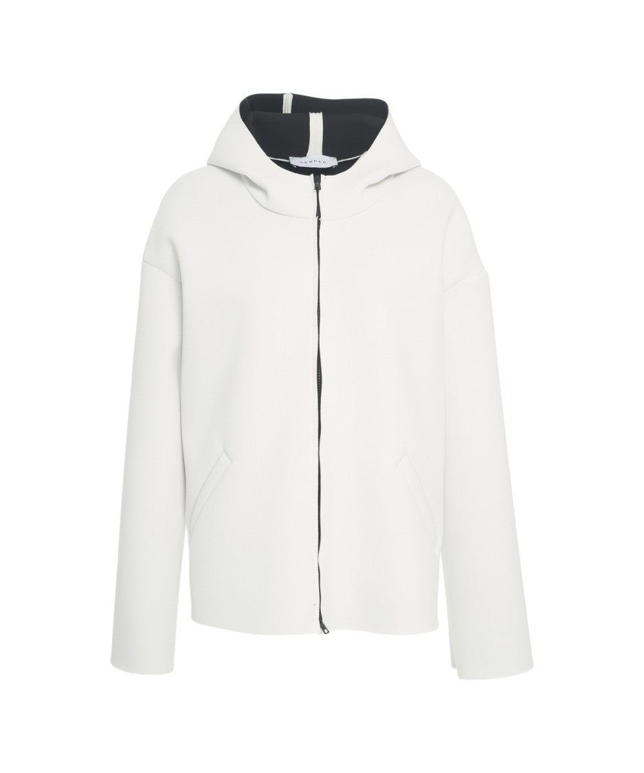 Gender Oversized Hoodie Jacket With Structured Knit