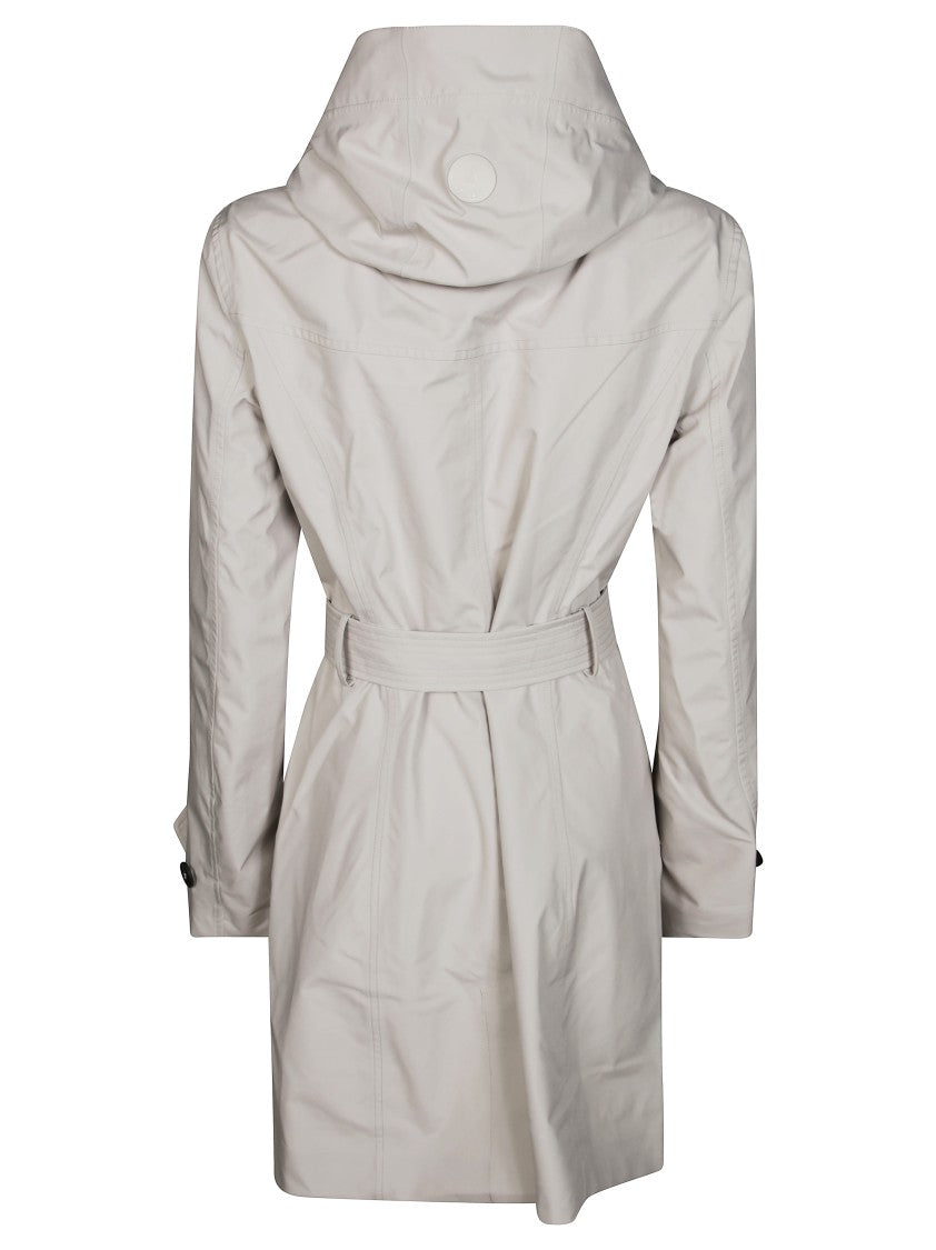 Save The Duck Tailored Trench Coat With Belted Waist