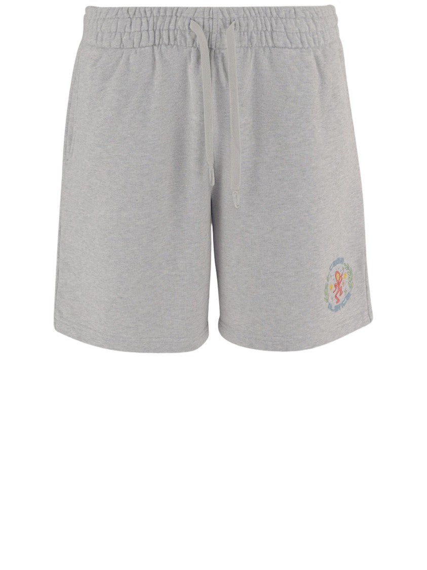 Casablanca Relaxed Fit Cotton Shorts With Adjustable Waistband