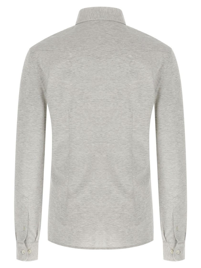 Brunello Cucinelli Piqué Cotton Shirt