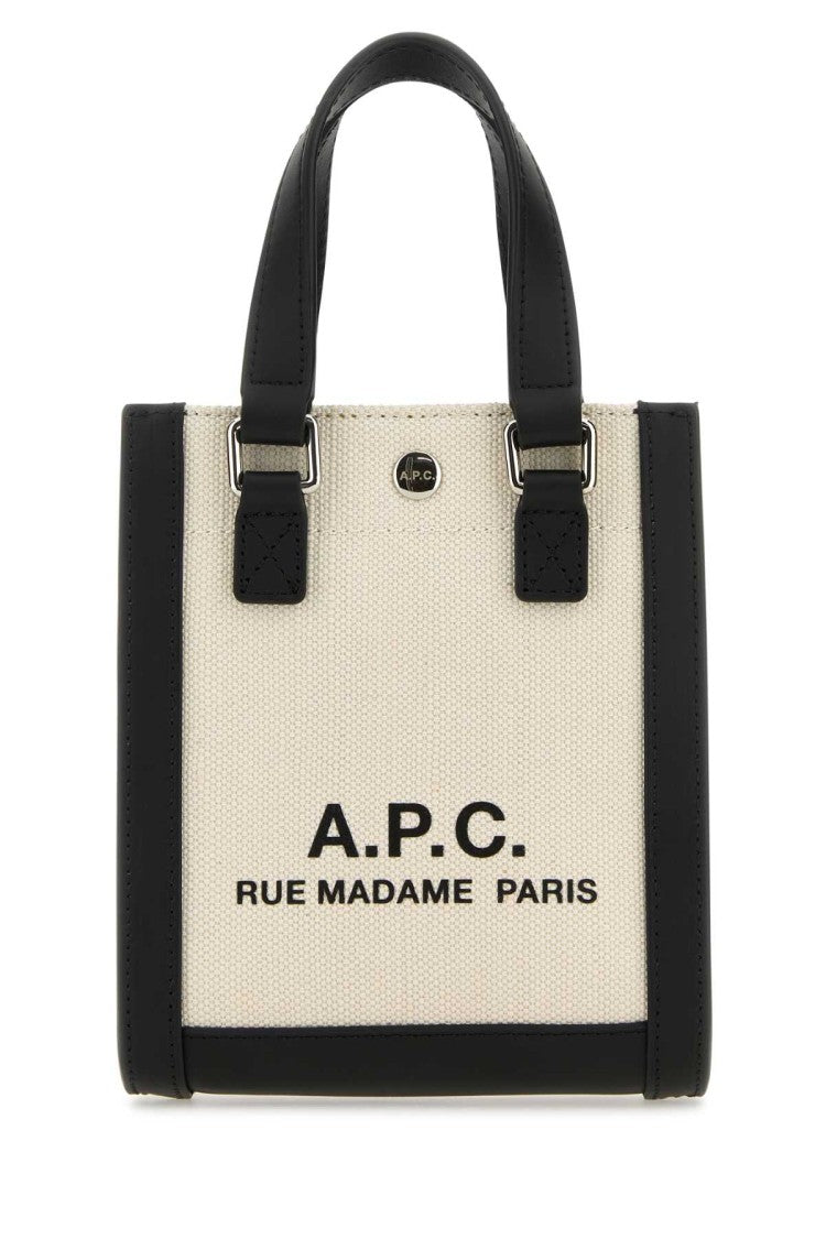 A.P.C. Two-Tone Canvas And Leather Camille 2.0 Mini Handbag