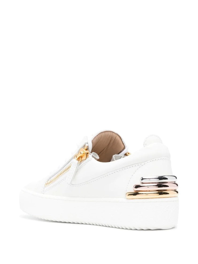 Giuseppe Zanotti Trainers With Side Zippers And Metallic Accents