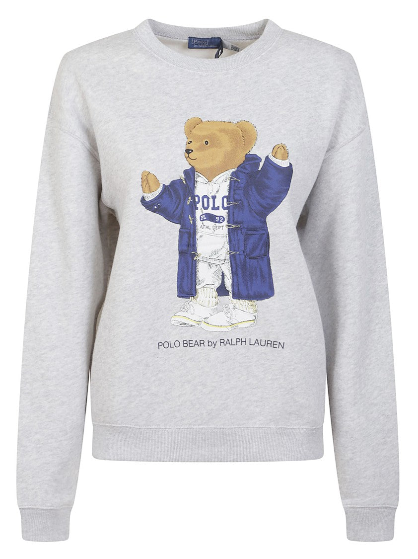 Polo Ralph Lauren Brushed Cotton Blend Sweatshirt With Iconic Polo Bear Print
