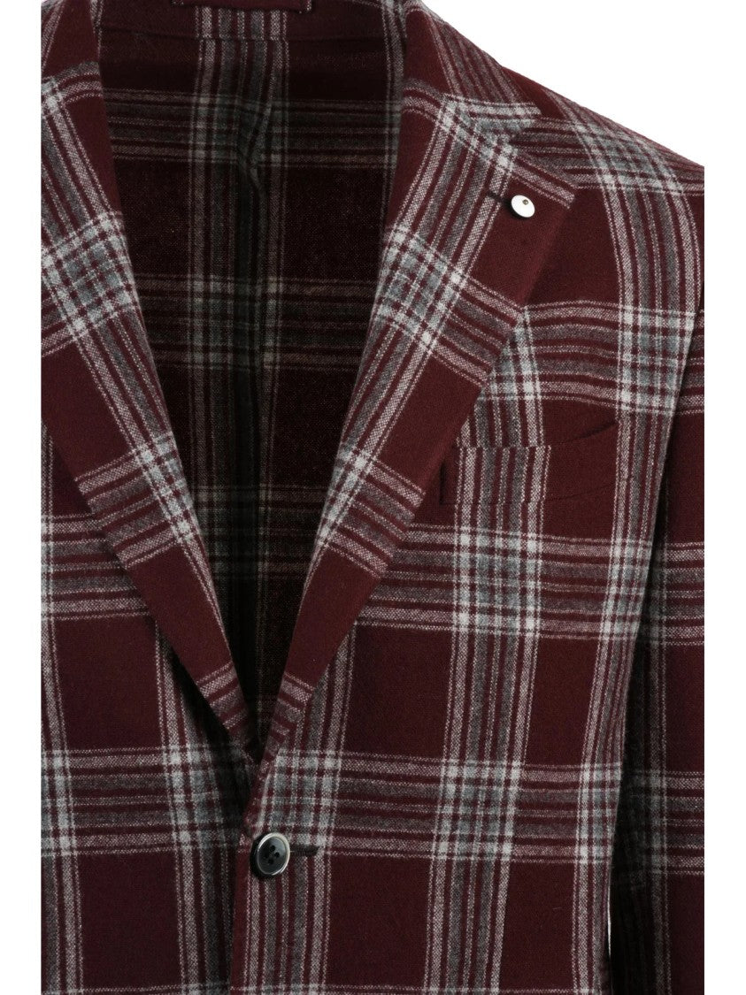 L.B.M. 1911 Wool Cashmere Blend Jacket With Rounded Silhouette And Notch Lapels
