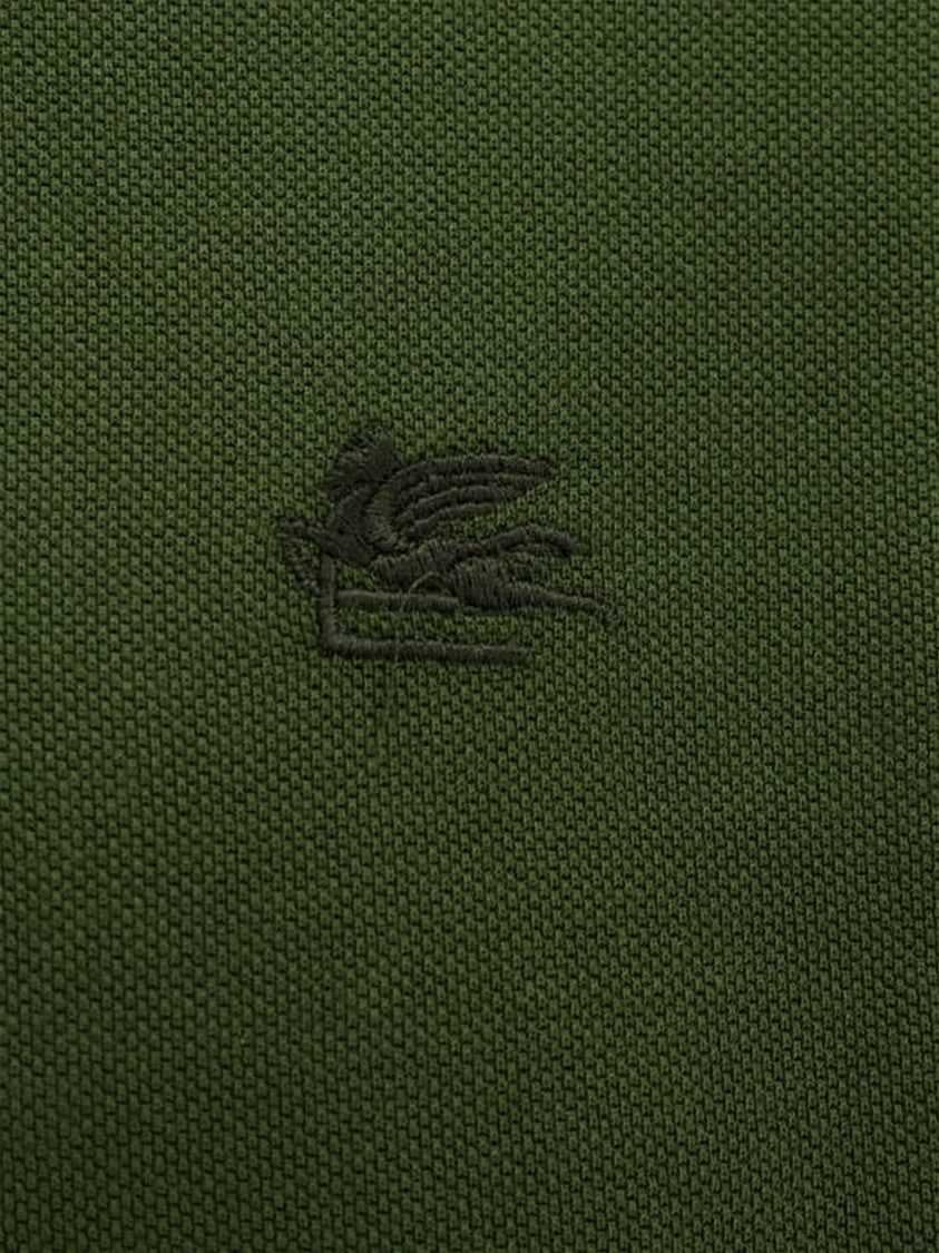 Etro Textured Knit Polo Shirt With Classic Collar