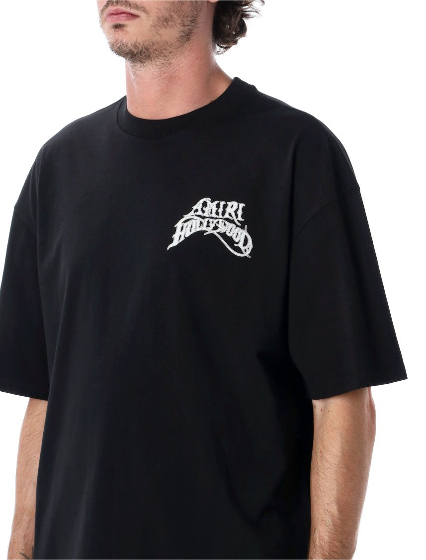 Amiri Hollywood Lightweight Cotton Jersey Motorcycle Graphic T-Shirt