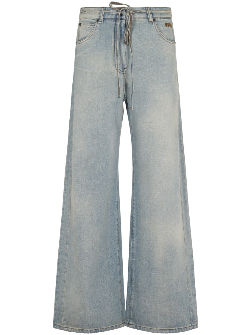 Msgm Wide-Leg High-Waisted Denim Jeans