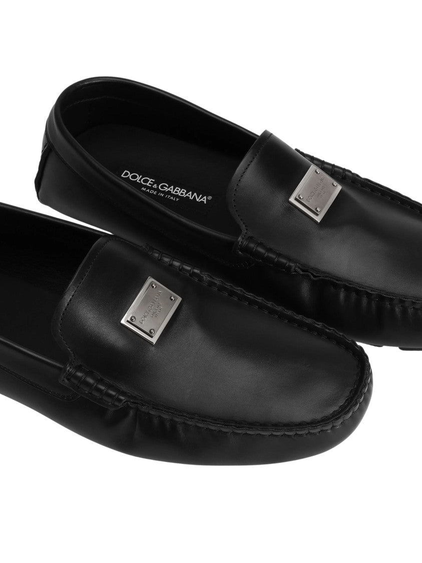 Dolce & Gabbana Black Dg Driver Loafers