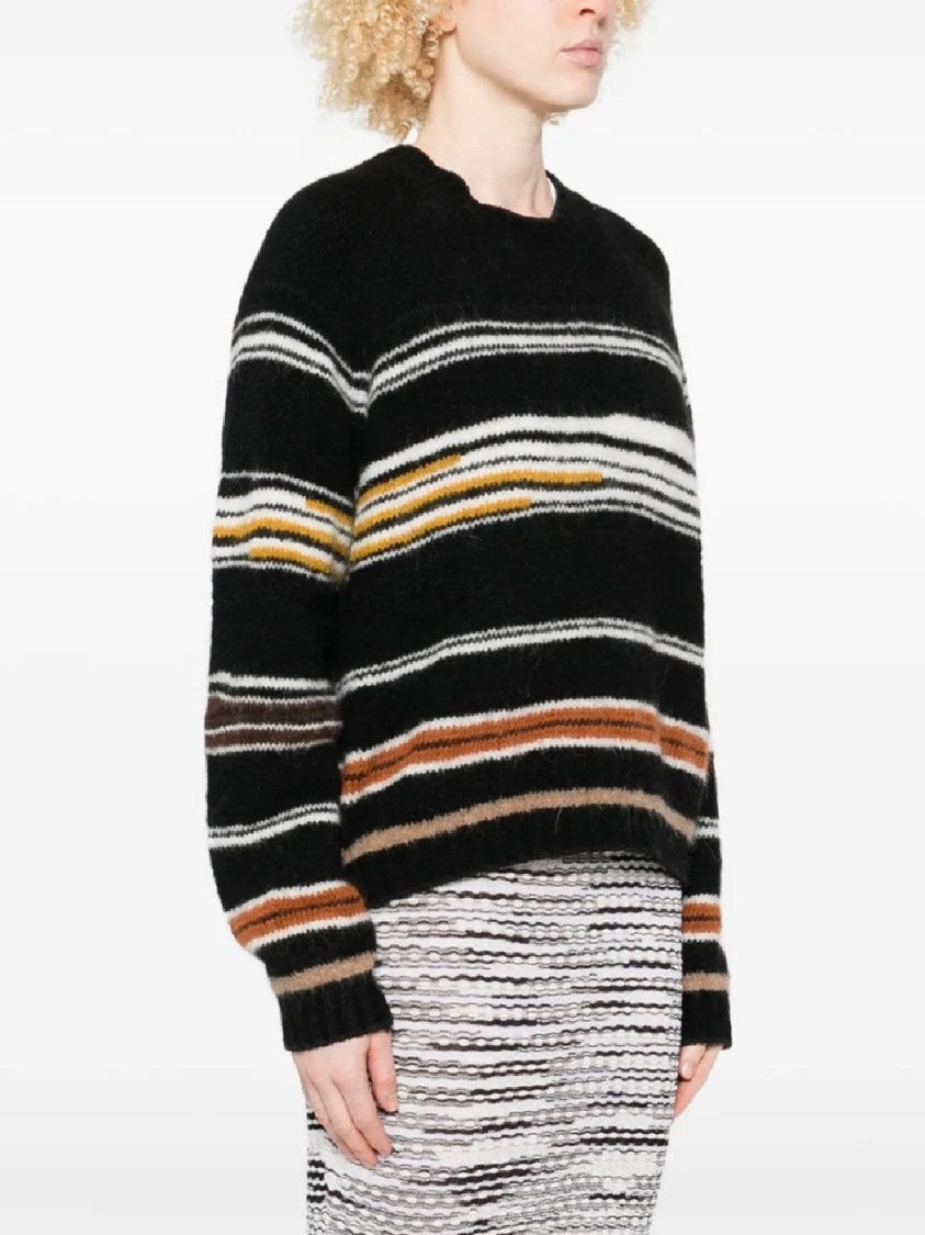Missoni Horizontal Striped Knit Crewneck Sweater