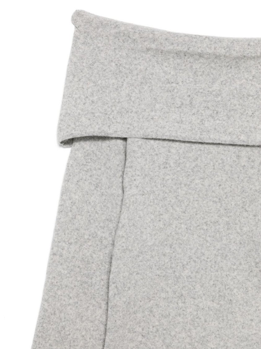 Seventy Sergio Tegon Fine Heathered Knit Sweater With Off-Shoulder Design