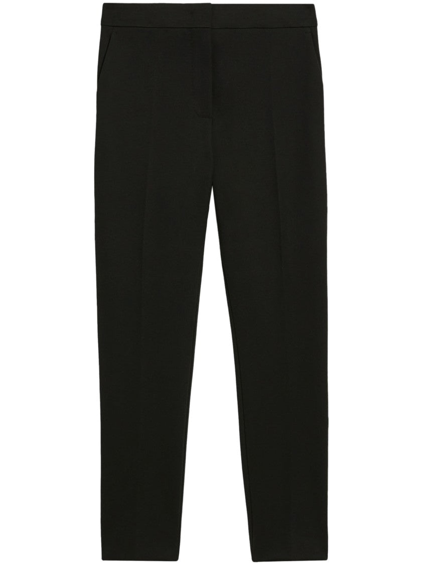 Max Mara Tailored Black Trousers With Smooth Finish And Functional Pockets