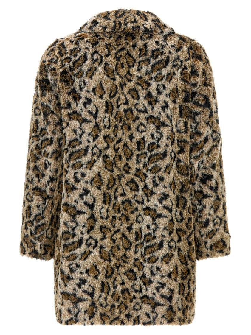 Twin-Set Animal Print Faux Fur Coat