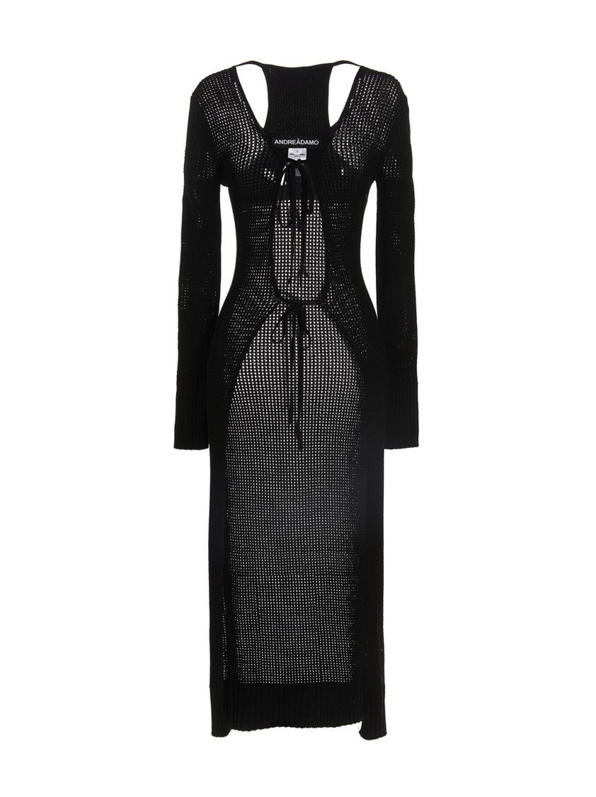 Andreâdamo Openwork Long Cardigan