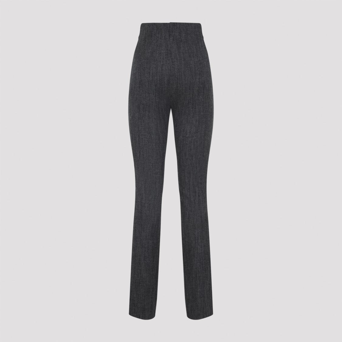 Alberta Ferretti High-Waisted Straight-Leg Pants In Textured Wool Blend