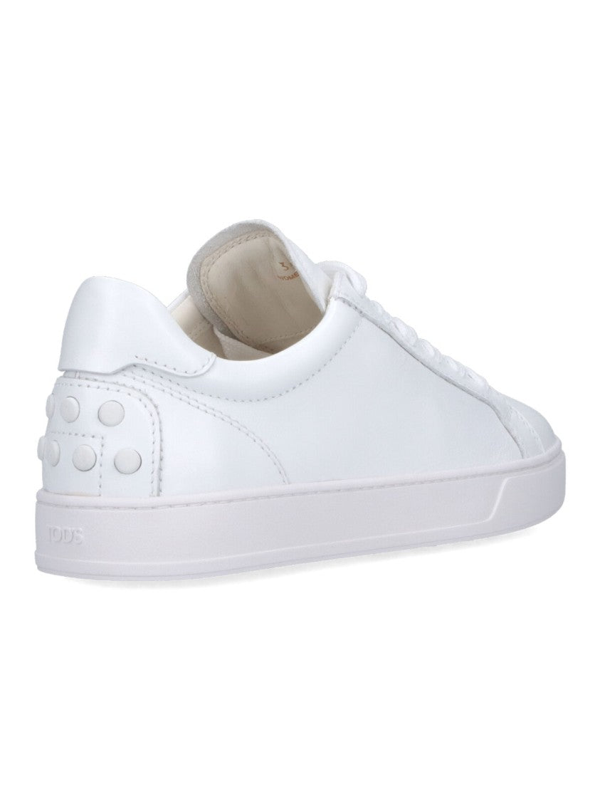 Tod's White Calf Leather Sneakers