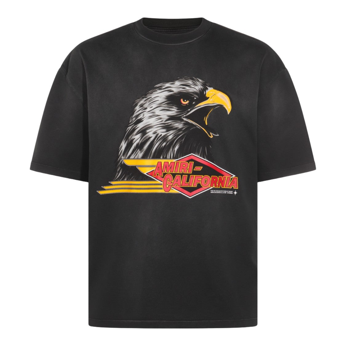 Amiri Bold Graphic Eagle Print Black T-Shirt