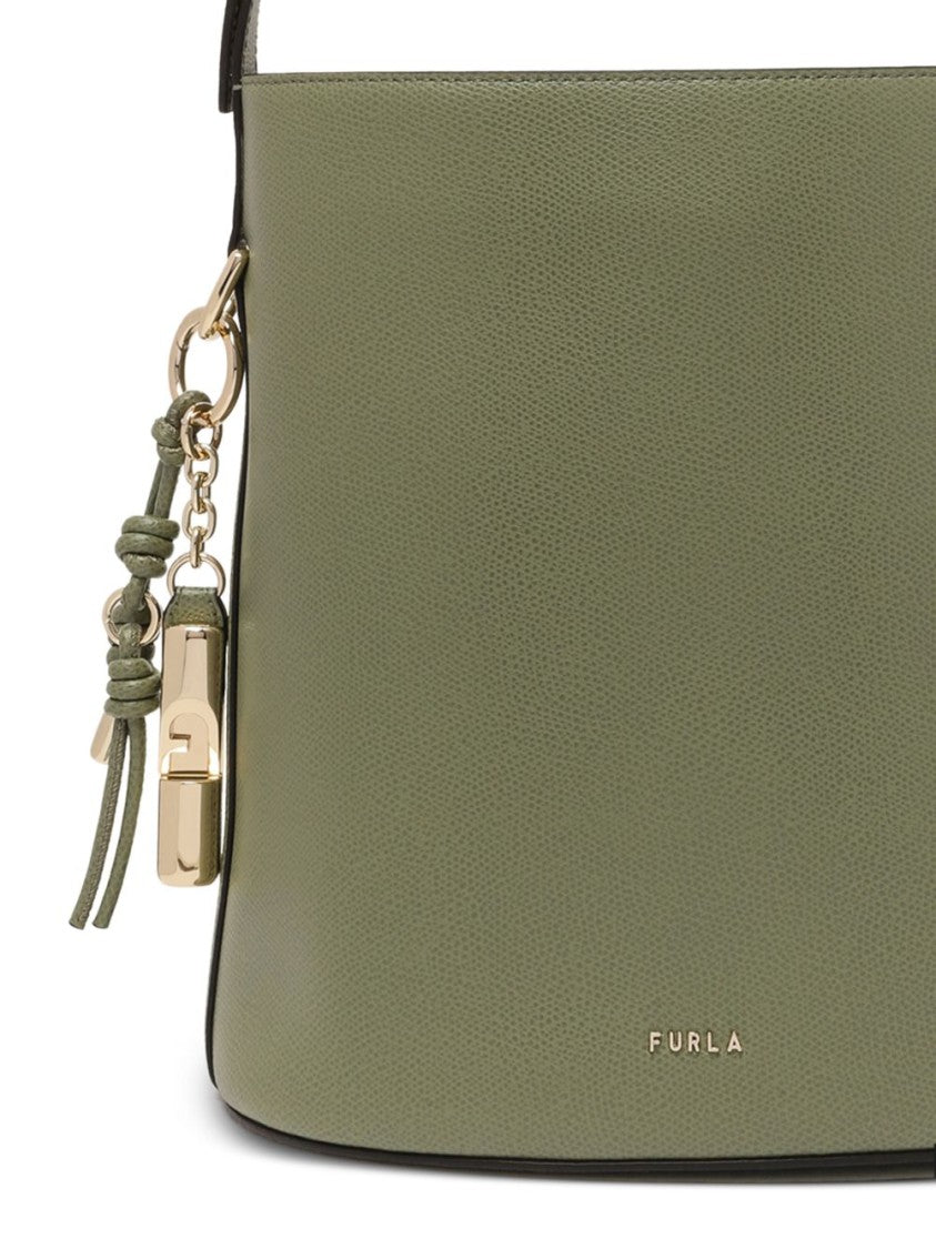 Furla Green Charm Detail Shoulder Bag