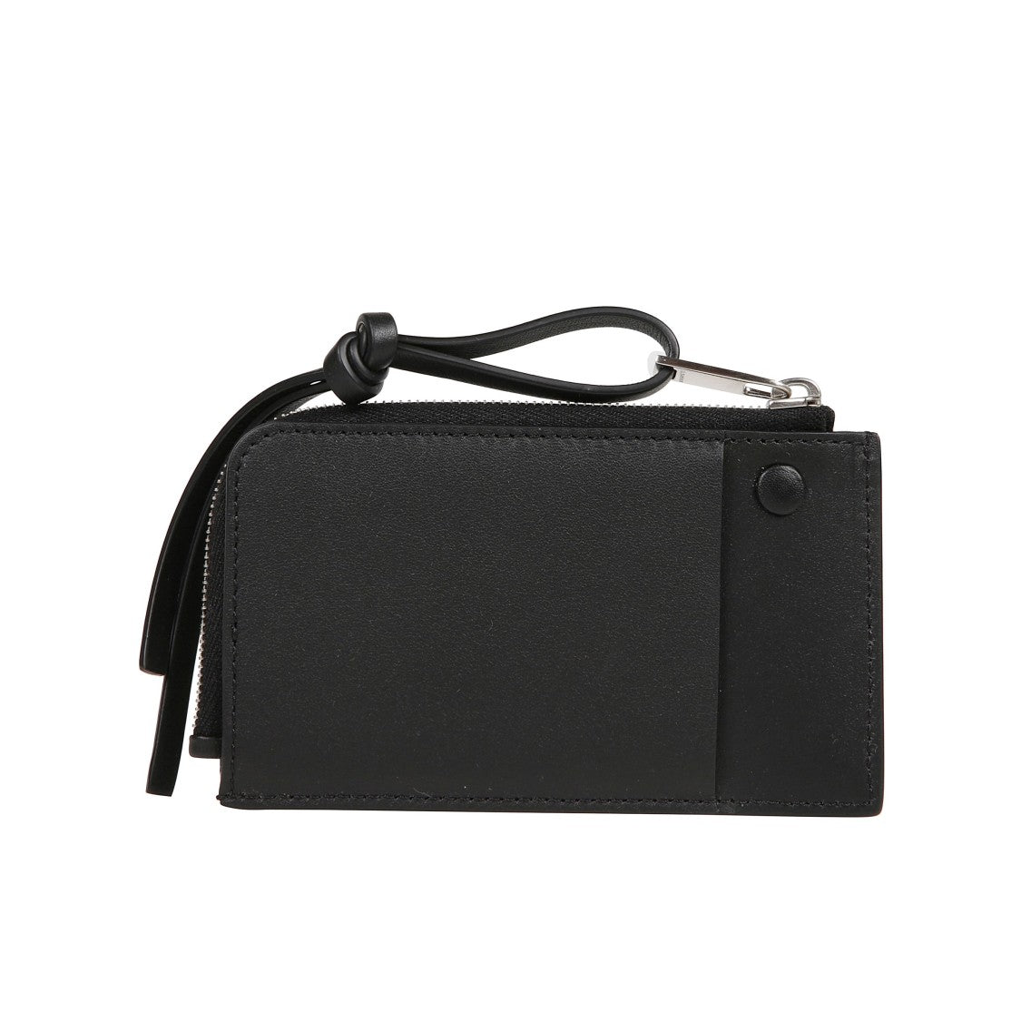 Jil Sander Black Leather Wallet With Zippered Compartment